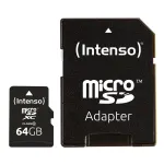 Intenso 64GB microSDXC Class 10 atminties kortelė