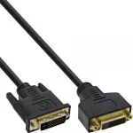 InLine DVI-D Premium kabelis 24+1 ki&scaron;tukas&ndash;lizdas Dual Link auksuotas 2 m