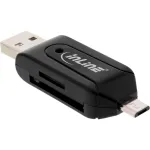 InLine OTG dvigubas kortelių skaitytuvas SD ir microSD 66779