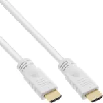 InLine High Speed HDMI laidas su Ethernet, M/M, baltas, auksuoti kontaktai, 5m