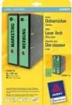 Avery L4750-20 žali segtuvų etikečių lapai 38 x 297 mm