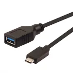 ROLINE USB 3.1 laido adapteris, USB Type C - A, ST/BU, OTG, juodas, 0,15 m (11.02.9030)