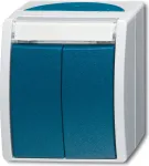 BUSCH JAEGER 1484-0-0374 - Mygtukai - Mėlyni - Pilki - IP44 - CE - 74 mm - 55 mm
