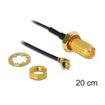 DeLOCK 88746 RP-SMA (montuojama) &ndash; MHF/U.FL-LP-068 (I-PEX) ki&scaron;tukas, antenos adapterio kabelis, 1.13, 0,2 m, atsparus vandens purslams
