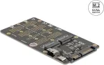 DELOCK keitiklis M.2 Key M NVMe SSD į SFF-8654 ir M.2 Key B (64355)