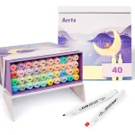 Dvipusiai žymekliai Arrtx LC302598 &ndash; 40 pastelinių spalvų, dvigubo antgalio