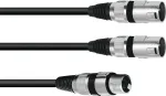 Garso kabelis XLR 3-pin 2 x XLR 3-pin juodas Omnitronic 30225206