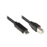 Good Connections USB2.0 laidas C-B juodas 5m