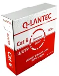 Q-LANTEC KIU6PVC100Q U/UTP tinklo kabelis, 100 m, pilkas