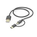 USB kabelis Hama 00201533 USB 2.0 1 m USB A Micro-USB B juodas