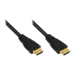High-Speed-HDMI&reg;-Kabel mit Ethernet, 4K*2K, 24K vergoldete Stecker und Kupferkontakte inkl. Verriegelungsschutz, OFC, schwarz, 10m, Good Connections (