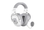 Ausinės ant galvos HAVIT H2002YG &mdash; 2,4 GHz belaidės, Bluetooth, laidinės, 20&ndash;20 000 Hz, 10 m diapazonas, 257 g (balta/pilka)