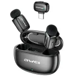 AWEI MK5 Duo Ai-Voice Black Wireless Lavalier Microphone
