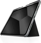 STM Dux Plus Folio, skirta iPad Pro 11 colių / iPad Air 4/5 kartos, juoda/skaidri