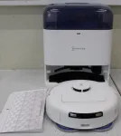 ECOVACS DEEBOT mini BLUESO Robotinis dulkių siurblys su automatine dulkių i&scaron;tu&scaron;tinimo stotele, 8000 Pa siurbimo galia, &scaron;lapias ir sausas valymas, ZeroTangle technologija, Agile Navigation, balta/mėlyna