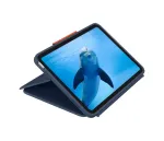 Logitech Rugged Combo 4 Touch klaviatūros dėklas su jutikliniu kilimėliu, skirtas Apple iPad 10th Generation &ndash; Classic Blue &ndash; Pan Nordic QWERTY