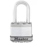 Master Lock Laminuota Spyna M1EURDLFCC su Korozijos Apsauga, Boro Karbido Lankeliu, 8 mm Skersmens, 48 mm Korpuso Plotis, Skirtingi Raktai, 2 Raktai, Atspari Orams, Saugumo Įvertinimas 8/10