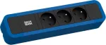 Bachmann PRIMO 2 3xUTE 2,0m CEE 7/7 Gentian Blue (RAL 5010)