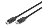 DIGITUS DisplayPort jungiamasis laidas, DP M/M, 3 m su užraktu, Ultra HD 8K, Vers. 1.3/1.4, juodas