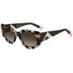 MISSONI Moteri&scaron;ki drugelio formos akiniai nuo saulės MIS0198S0T4 Havana acetatinis rėmelis, rudi gradientiniai lę&scaron;iai 54mm