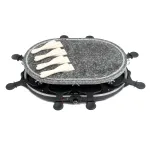 Giles & Posner EK1872GV2VDE Stalo akmeninis racletės grilis - 1200W, 8 asmenims, juoda/pilka
