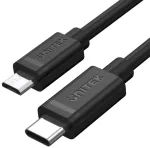 UNITEK USB-C į Micro USB laidas 1m Juodas Y-C473BK