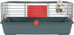Narvelis graužikams ZOLUX Classic 80 &ndash; dviejų lygių metalinis/plastikinis aptvaras, 800&times;430&times;330 mm, 31 mm tarpai tarp strypų, pilkai raudonas