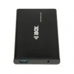 iBOX HD-02 i&scaron;orinis dėklas 2,5 colio SATA diskams, USB 3.0, aliuminis, juodas