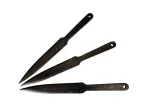Mėtymo peiliai KAL22, rinkinys 3 vnt., legiruotasis plienas, 275 mm ilgis, 165 mm a&scaron;menys, 240 g, juodi