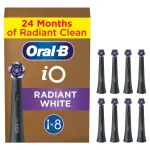Oral-B IO Series Radiant White Black Originalūs &scaron;epetėlių antgaliai dantų balinimui 8 vnt.