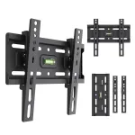 MACLEAN MC-189 TV sieninis laikiklis su pakreipimu, 13&ndash;43 colių ekranams, VESA 200x200, 45 kg, juodas