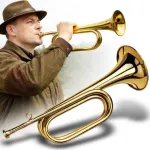 V-TONE VHT 1 Bb signalinis trimitas (bugelis) &ndash; žalvaris su skaidriu laku, be vožtuvų, 120 mm skambutis, su kandikliu