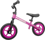 Balance Bicycle 10 Pink - itin lengvas vaiki&scaron;kas dviratis su nepraduriamomis EVA padangomis, reguliuojama sėdyne ir vairu, 18 mėn.&ndash;5 metai, iki 25 kg