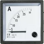 VOLTCRAFT AM-72X72/25A analoginis skydinis ampermetras, judančioji geležis, 0-25 A AC, 72x72 mm, 1,5 klasė