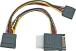 EFB Elektronik K5347.015 SATA į 2x SATA + Molex maitinimo skirstymo kabelis - 0,15 m