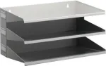 DURABLE VARICOLOR 3 pakopų A4 rū&scaron;iavimo lentyna, modulinis stalinis organizatorius, pilka su raudonu/žaliu/mėlynu padėklais 335910