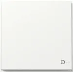 Gira TX44 svirtelė su durų simboliu, Pure White Silk Matte 328766