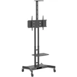 Hagor 8209 HP Twin Stand mobilus grindų stovas 32-55 colių (81-140 cm) ekranams, 45 kg, auk&scaron;tis reguliuojamas, juodos spalvos