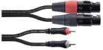 Cordial EU 1.5 FC XLR į RCA garso kabelis, 1,5 m, juodas, 14852