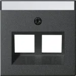 Gira System 55 dangtelis moduliniam lizdui 30&deg; 2 vietų antracitas 264028