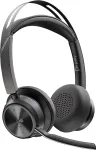 HP POLY Voyager Focus 2 Microsoft Teams sertifikuotos stereo Bluetooth ausinės su įkrovimo stovu