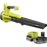 Akumuliatorinis lapų pūstuvas ONE+ RY18BLB-140, 18V, 4,0Ah, žalia/juoda