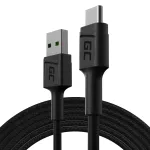 USB Laidas Green Cell KABGC19 USB 2.0 2 m USB A &ndash; USB C Juodas