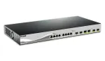 D-Link DXS-1210-12TC/E valdomas L2 tinklo jungiklis 10G Ethernet (100/1000/10000) 1U juoda, sidabrinė
