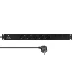 Lanview 19 colių stovo maitinimo juosta 1U 10A, 5x Schuko (LVR-3MSCH-LIC-SCH5)