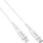 InLine USB-C &ndash; Lightning laidas, 1 m, sidabrinis aliuminis, MFi