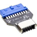 InLine USB 3.0 pagrindinės plok&scaron;tės prie USB 3.2 Type-E Key-A adapteris vidinis