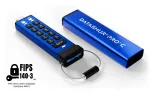 iStorage datAshur PRO+C 32GB &ndash; saugus USB Type-C atmintukas su FIPS 140-3 Level 3 sertifikatu