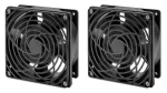Intellinet 2 ventiliatorių vėdinimo įrenginys 19 colių sieninėms spintoms, montavimas ant stogo, 1,8 m maitinimo kabelis su EU CEE 7/7 ki&scaron;tuku, formatas 120 x 120 mm, įžeminimo rinkinys, juodas