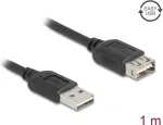 Delock 81512 EASY USB 2.0 kabelis-ilgintuvas (A tipo ki&scaron;tukas į A tipo lizdą), 1 m, juodas